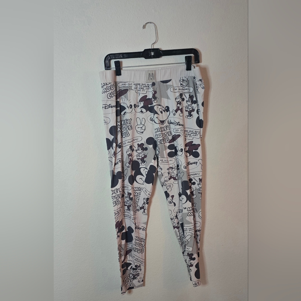 Disney Mickey Mouse Pajama Set Primark Loungewear Sleepwear Gray XL - Picture 7 of 11